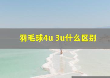 羽毛球4u 3u什么区别